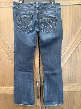 Y2K Silver Tuesday Dark Blue Bootcut Jeans